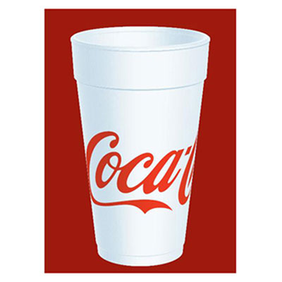 Dart Coca-Cola Foam Cups, Foam, Red/White, 32 oz, 16/Bag, 25 Bags/Carton  (32AJ20C)